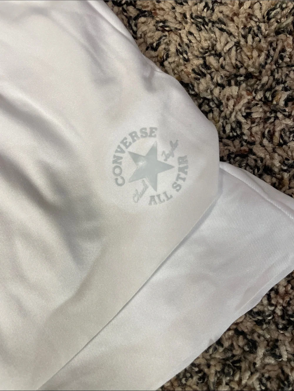 Converse Flowy White Elastic Waist Athletic Shorts Girls Size L (11-12) NWT